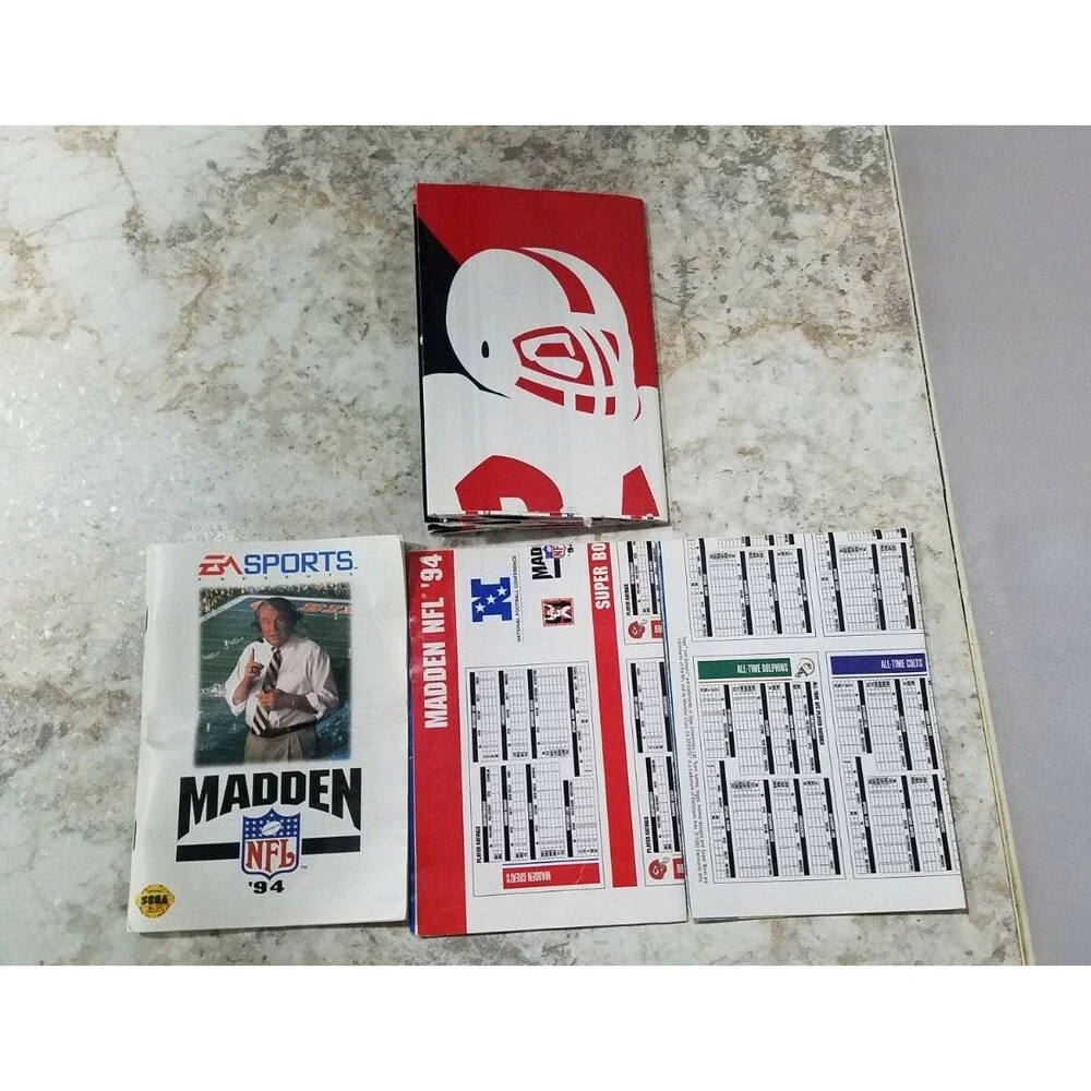 Sega Genesis Game Lot 3 Games Sport Games Madden NFL 94, Bass Tourney 96, & Golf